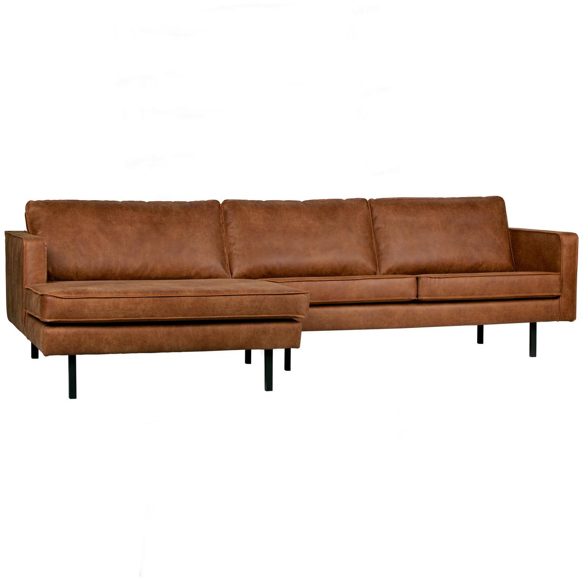 Ecksofa Rodeo Cognac S: 155x300cm - Cognac, Design, Leder/Textil (155/300cm) - Livetastic