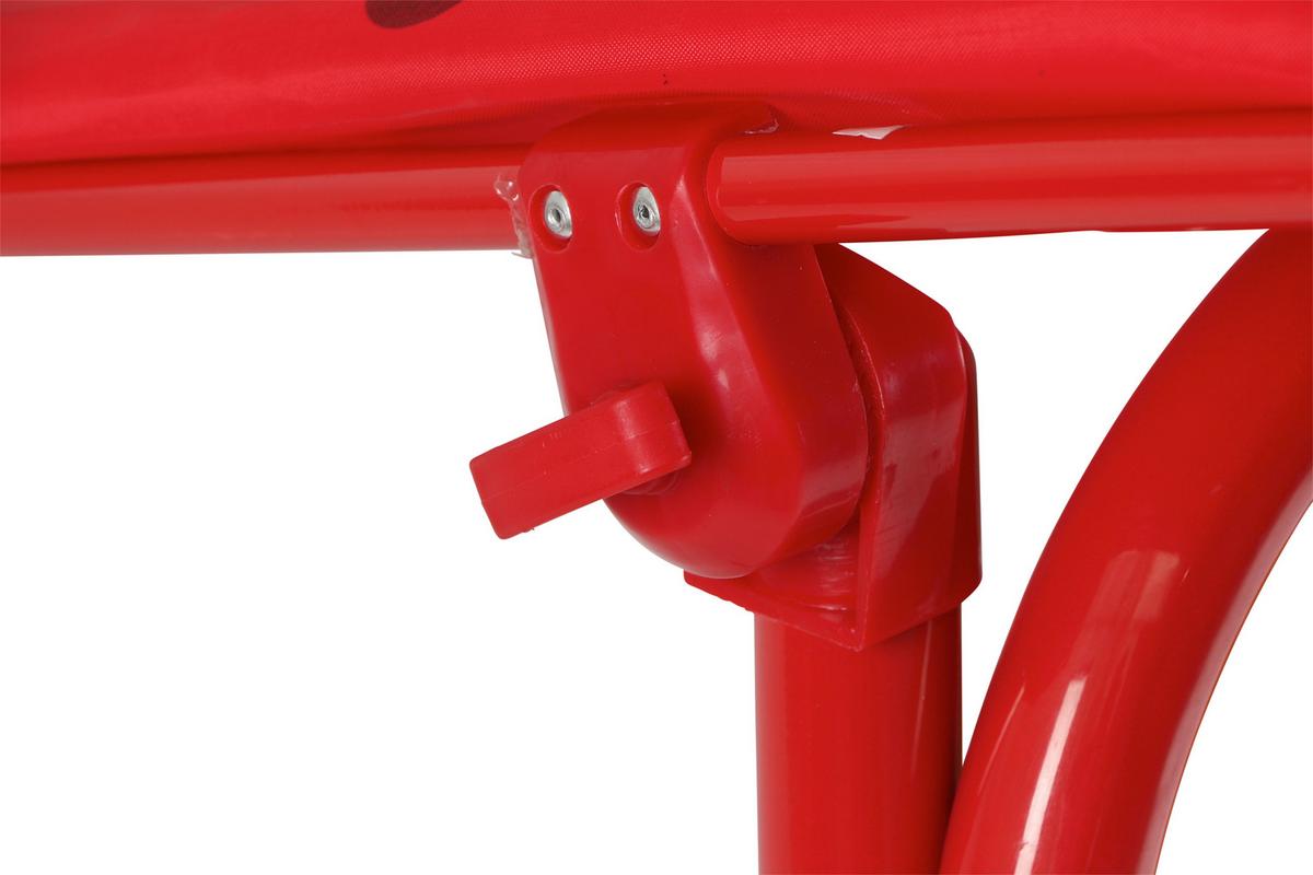 Kinder-Hollywoodschaukel Stahl, Rot - Rot, MODERN, Textil/Metall (115/118/75cm) - Siena Garden