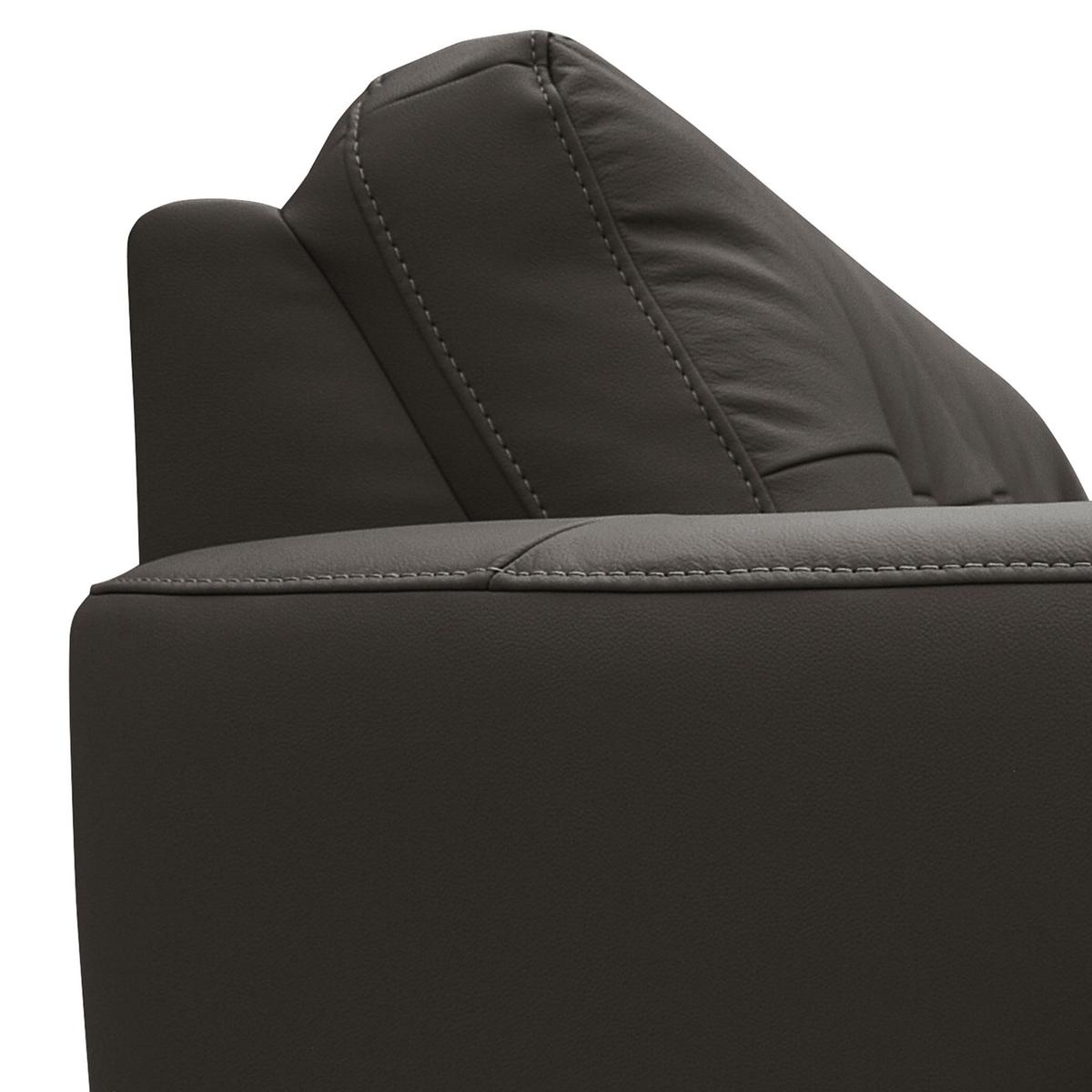 Ecksofa Nordic Dunkelbraun S: 168x238 cm - Dunkelbraun/Buchefarben, Design, Leder/Textil (168/238cm) - Livetastic