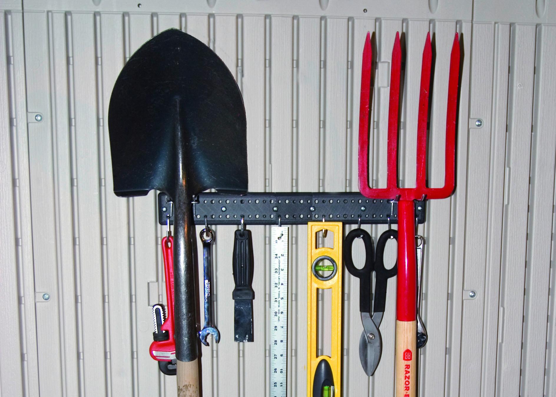 Gerätehalter Werkzeughalteleiste, 2 Stk. - Anthrazit, Basics, Kunststoff (40/6/2,5cm)