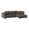 Ecksofa Mendoza - Graubraun/Schwarz, Design, Textil (309/197cm) - Ondega