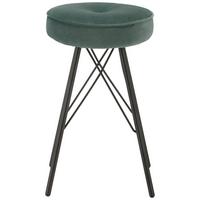 TABURET ACCRE - černá/zelená, Lifestyle, kov/textil (30/53/30cm) - Mömax