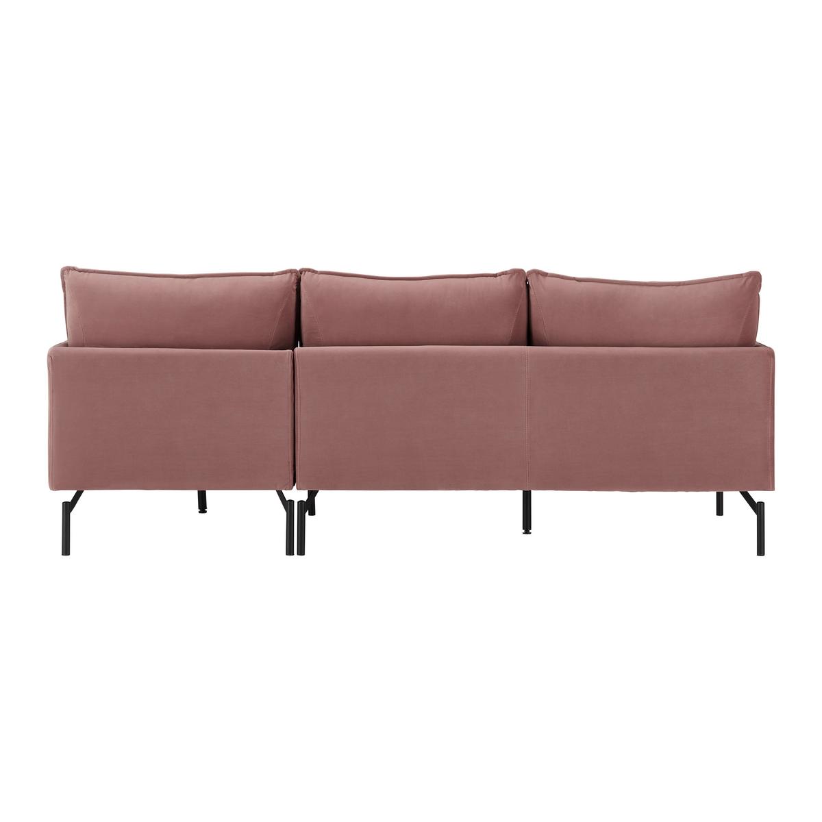 Sedacia súprava ROSA ružová - čierna/ružová, Modern, kov/textil (226/84/163cm) - Bessagi Home