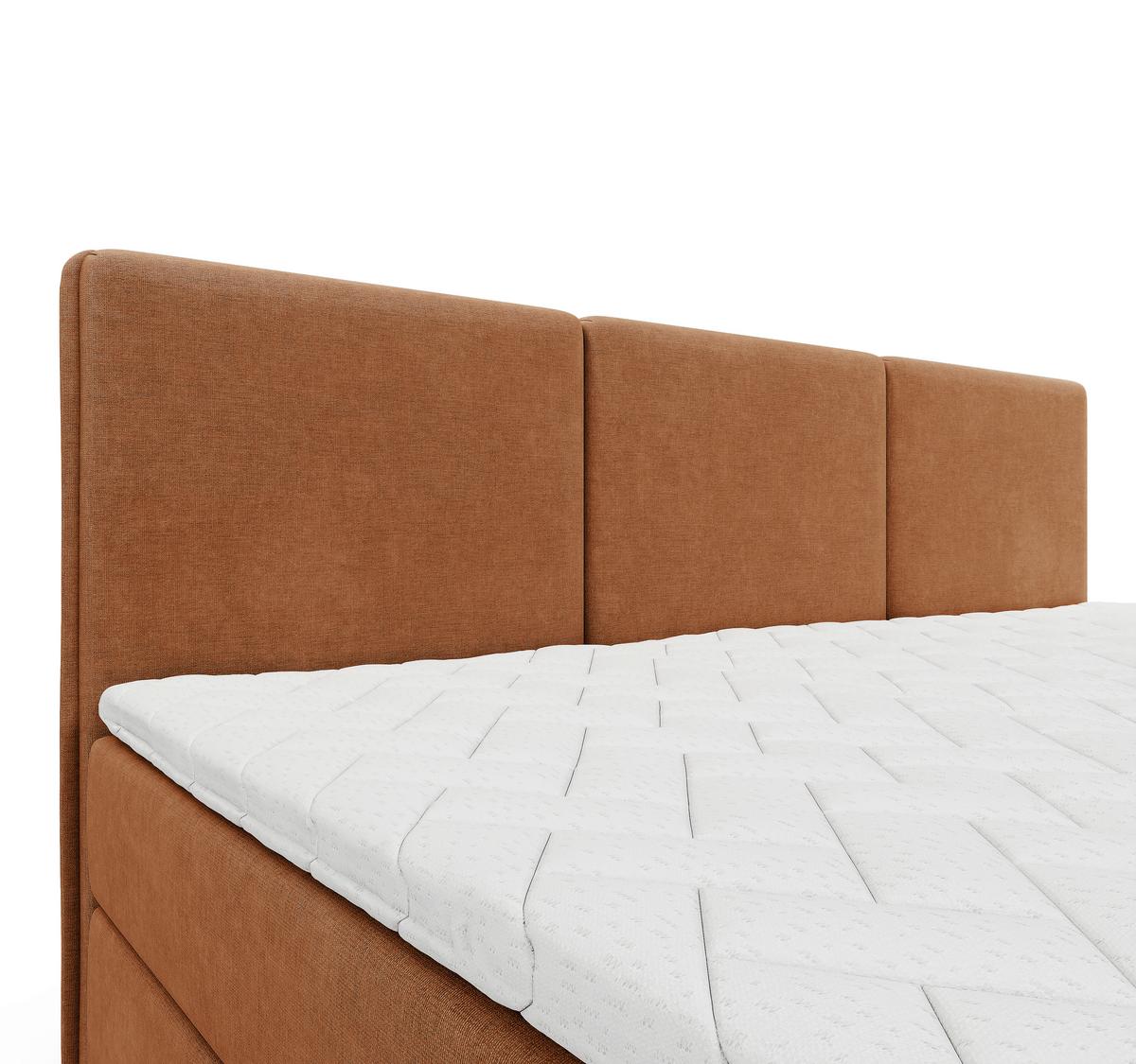 Familienbett Domino Combo Mit Bettkasten, Terracotta 270x200 - Terracotta/Schwarz, MODERN, Holz/Holzwerkstoff (270/200cm) - MID.YOU