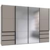 Schwebetürenschrank Level 36 A Grau Dekor/Spiegel, B: 300cm - Sahara, MODERN, Glas/Holzwerkstoff (300/216/65cm) - MID.YOU