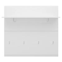 Garderobenpaneel Merano Weiß B: 96 Cm - Weiß Hochglanz, MODERN, Holzwerkstoff (96/90/25cm)