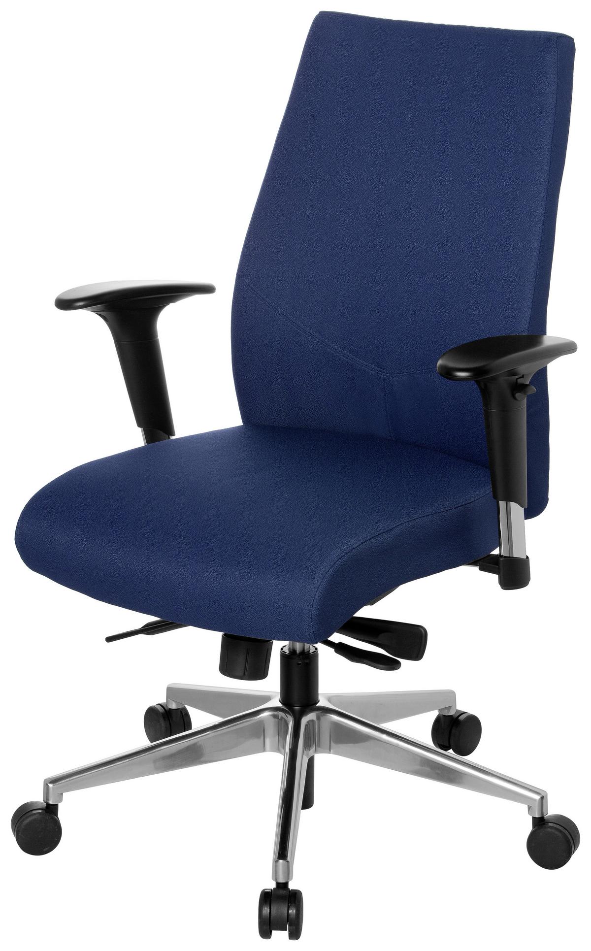 Drehstuhl Pro-Tec 250 Dunkelblau - Alufarben/Schwarz, MODERN, Kunststoff/Textil (57/116/51cm) - MID.YOU
