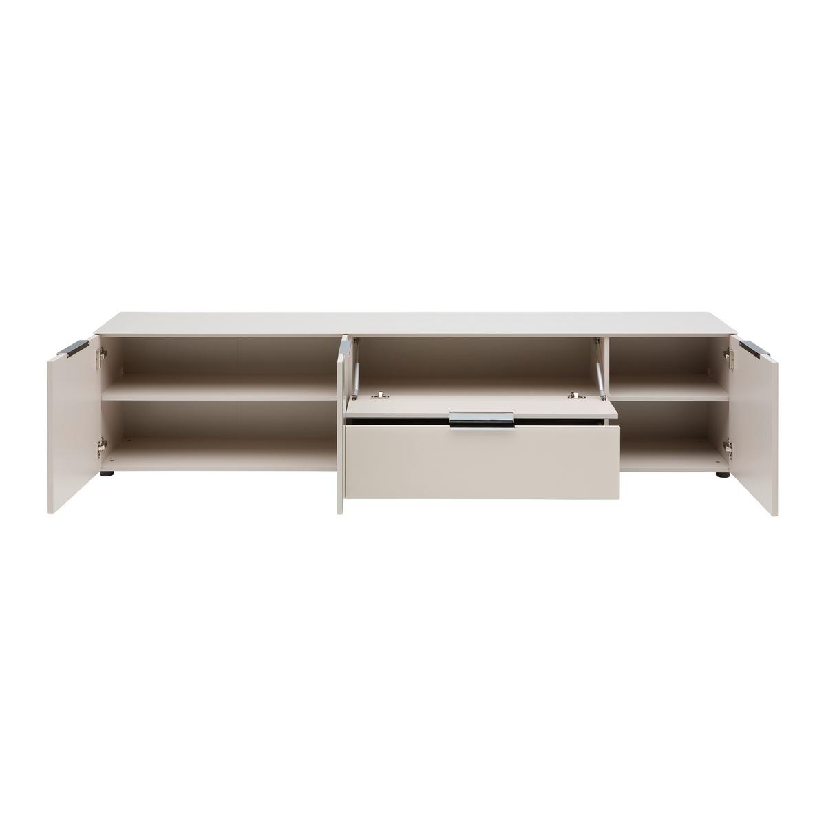 NÍZKÁ KOMODA SIENA -EXKLUSIV- - černá/kašmírová, Moderní, kov/kompozitní dřevo (226/55/40cm) - Mömax