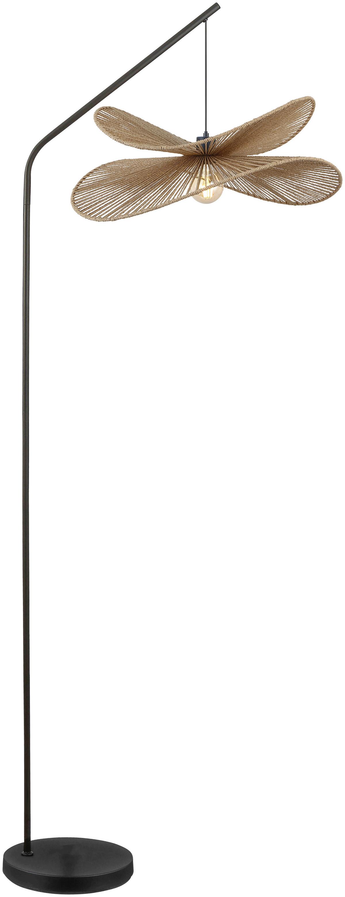 STOJACÍ LAMPA BLI - černá/přírodní barvy, Moderní, kov/papír (61,5/50/180cm) - Mömax