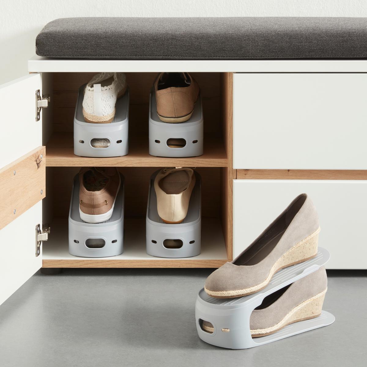 Polica na topánky LEO -EXT- -TOP- - šedá, Konvenční, plast (11/27,5/12,5cm) - Mömax