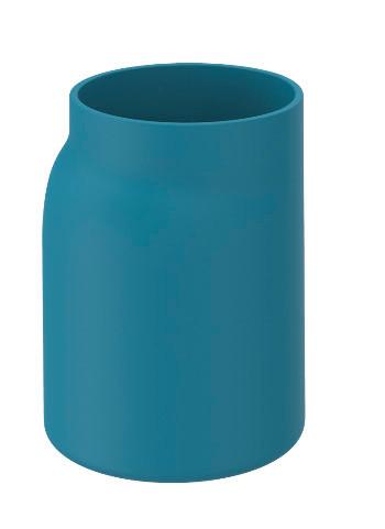 POHÁR NA ZUBNÉ KEFKY Hug, 8/11/7,1cm, petrolejová - modrá, Modern, plast (8/11/7,1cm) - Premium Living