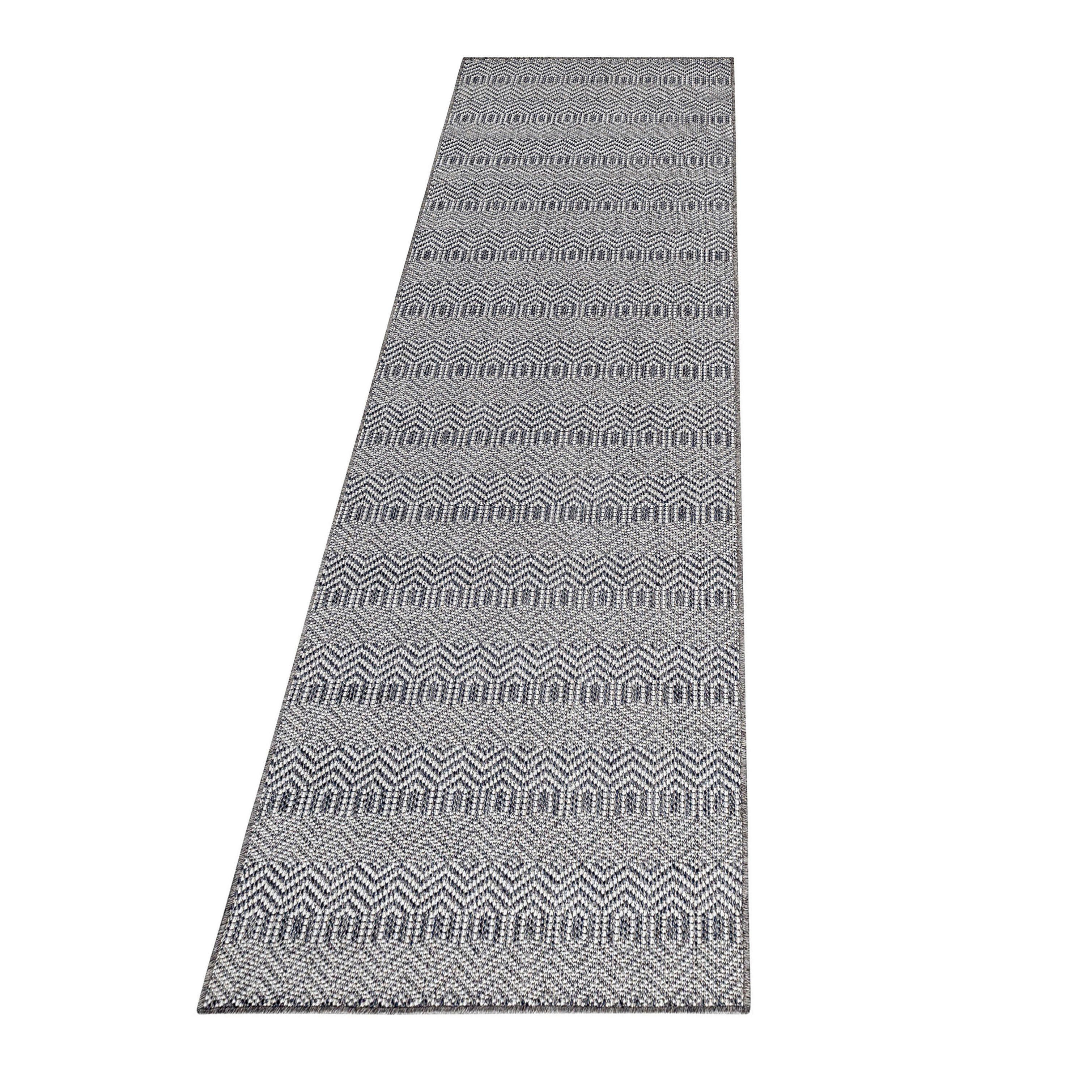 Läufer Aruba - Grau, Design, Textil (80/250cm) - Novel