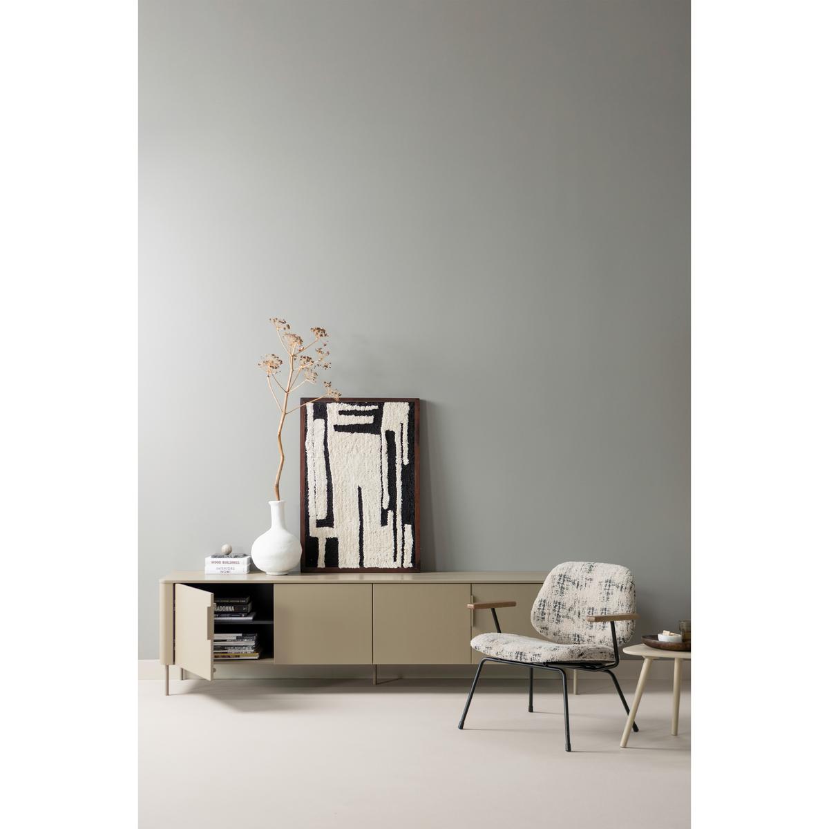 Sessel Aure Beige B: 69cm - Beige/Schwarz, Design, Holz/Textil (69/69/64cm) - Livetastic