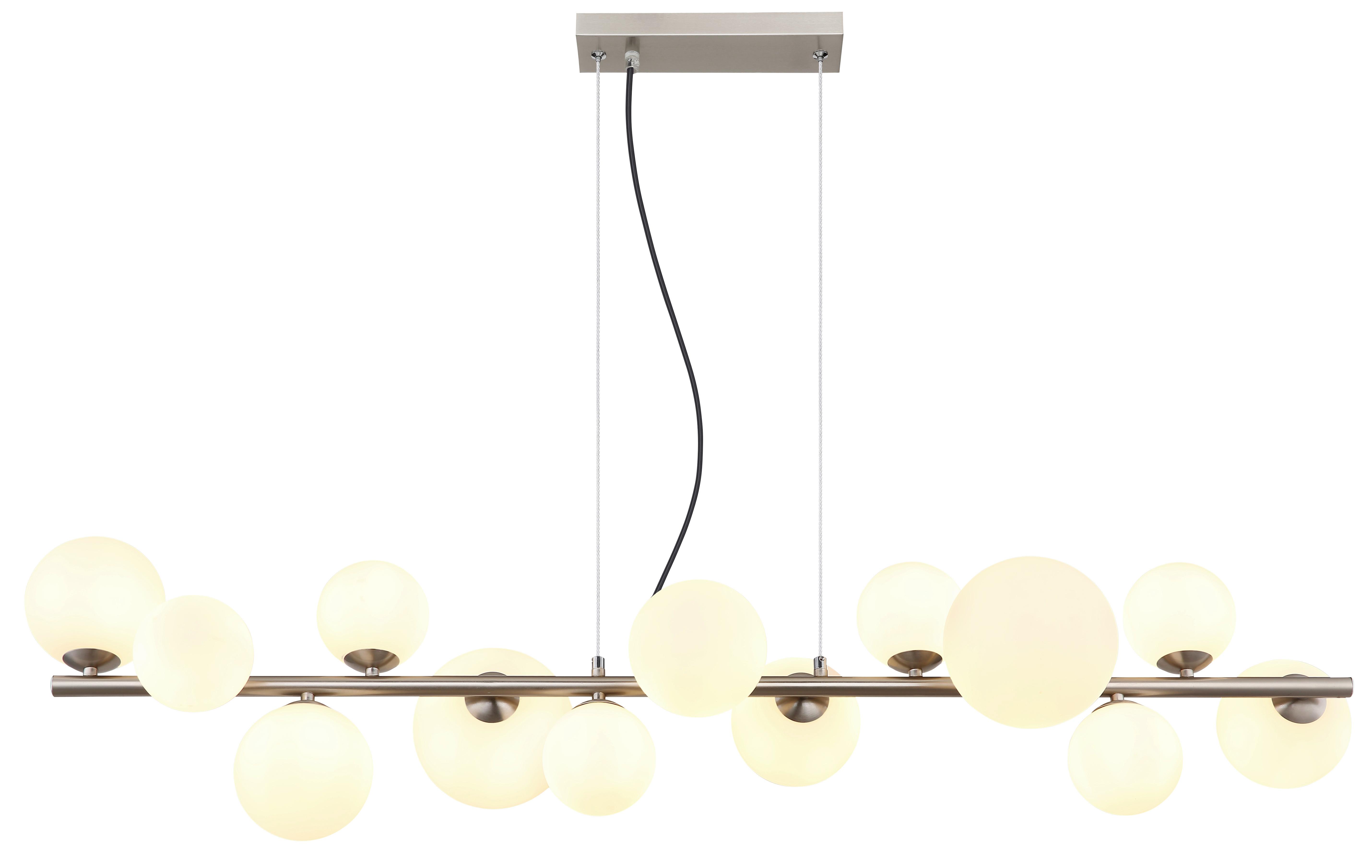 Led-hängeleuchte 56140-13h - Transparent/Opal, Design, Glas/Kunststoff (120/34,5cm) - Globo