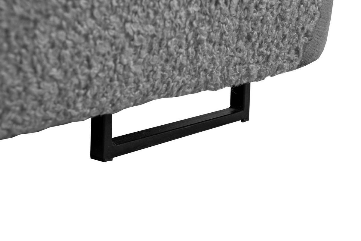 Boxspringbett Mit Topper 180x200 Rona - Schwarz/Grau, MODERN, Textil (180/200cm) - MID.YOU