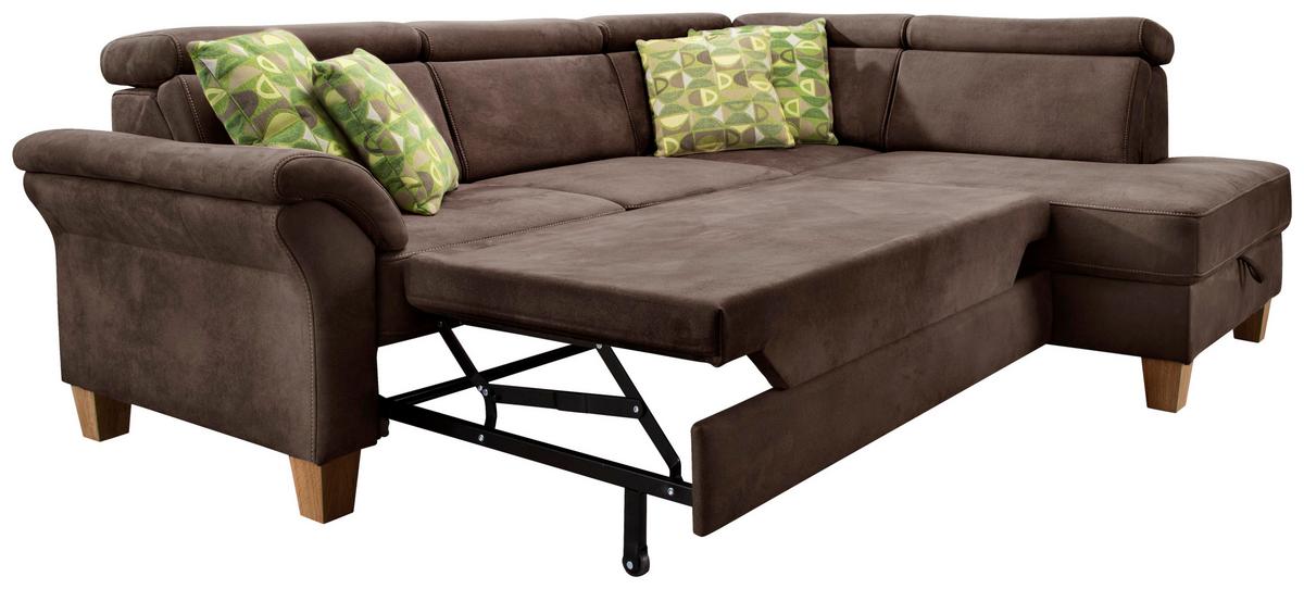 Ecksofa Arngast mokka mit Bettkasten 245x194 cm - Eichefarben/Beige, KONVENTIONELL, Textil (245/194cm) - Sit & More