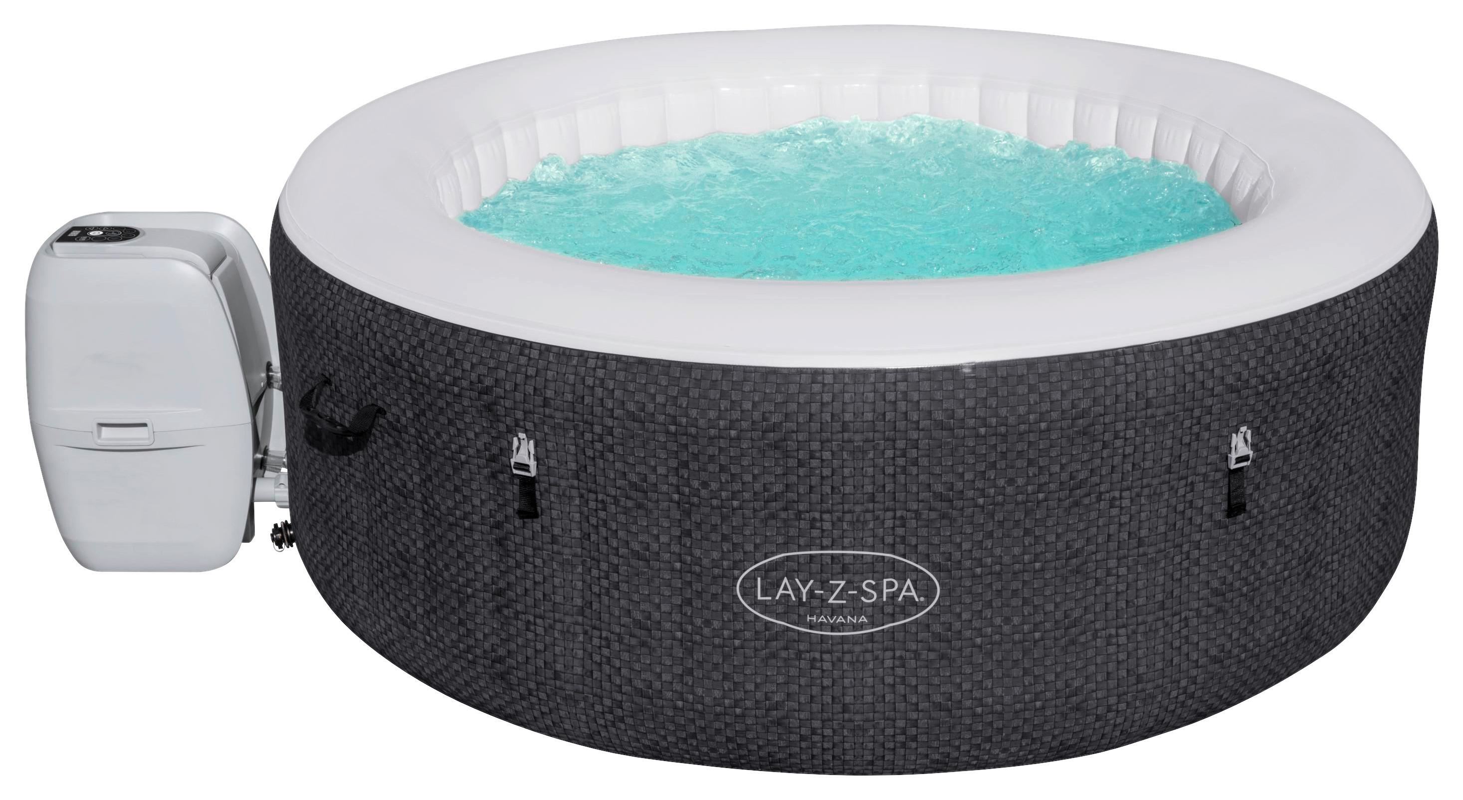 Whirlpool Aufblasbar Havana ⌀ 180 X H 66 cm - Schwarz/Weiß, MODERN, Kunststoff (180/66cm) - Bestway
