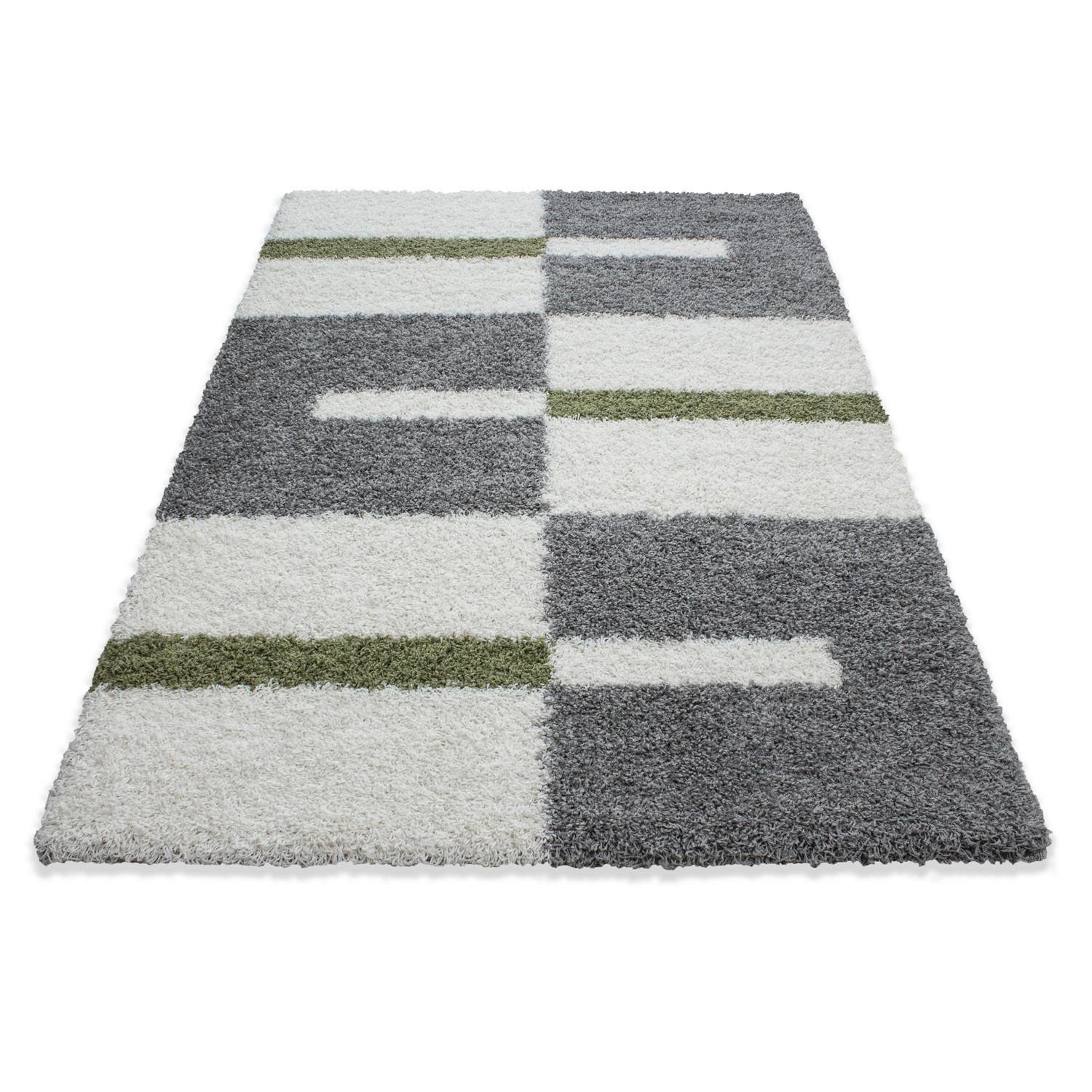 Hochflor Teppich Grün Gala 240x340 cm - Grün, Design, Textil (240/340cm)