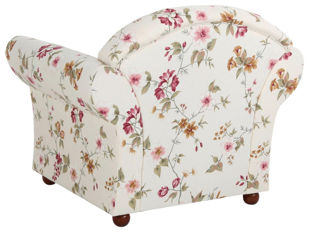 Posltersessel Mit Armlehnen Corona Rot/weiß - Rot/Nussbaumfarben, Design, Textil (96/85/81cm) - Max Winzer