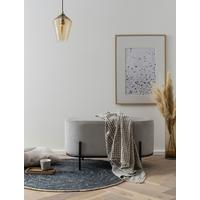 Hocker Hellgrau B: 80 Cm - Hellgrau/Schwarz, MODERN, Textil (80/42/40cm) - Livetastic