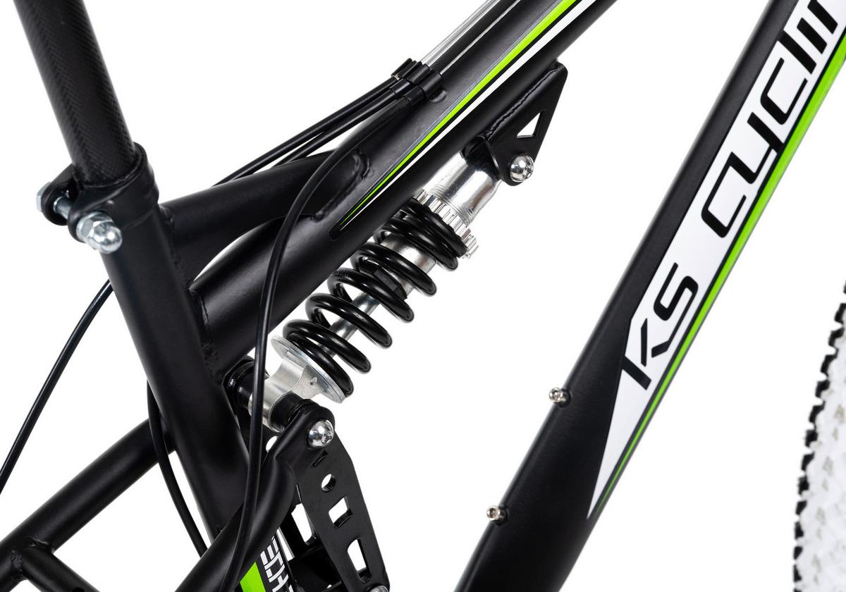 Mountainbike Fully 27,5 Zoll Scrawler 21 Gänge - Schwarz/Grün, Basics, Metall - KS Cycling