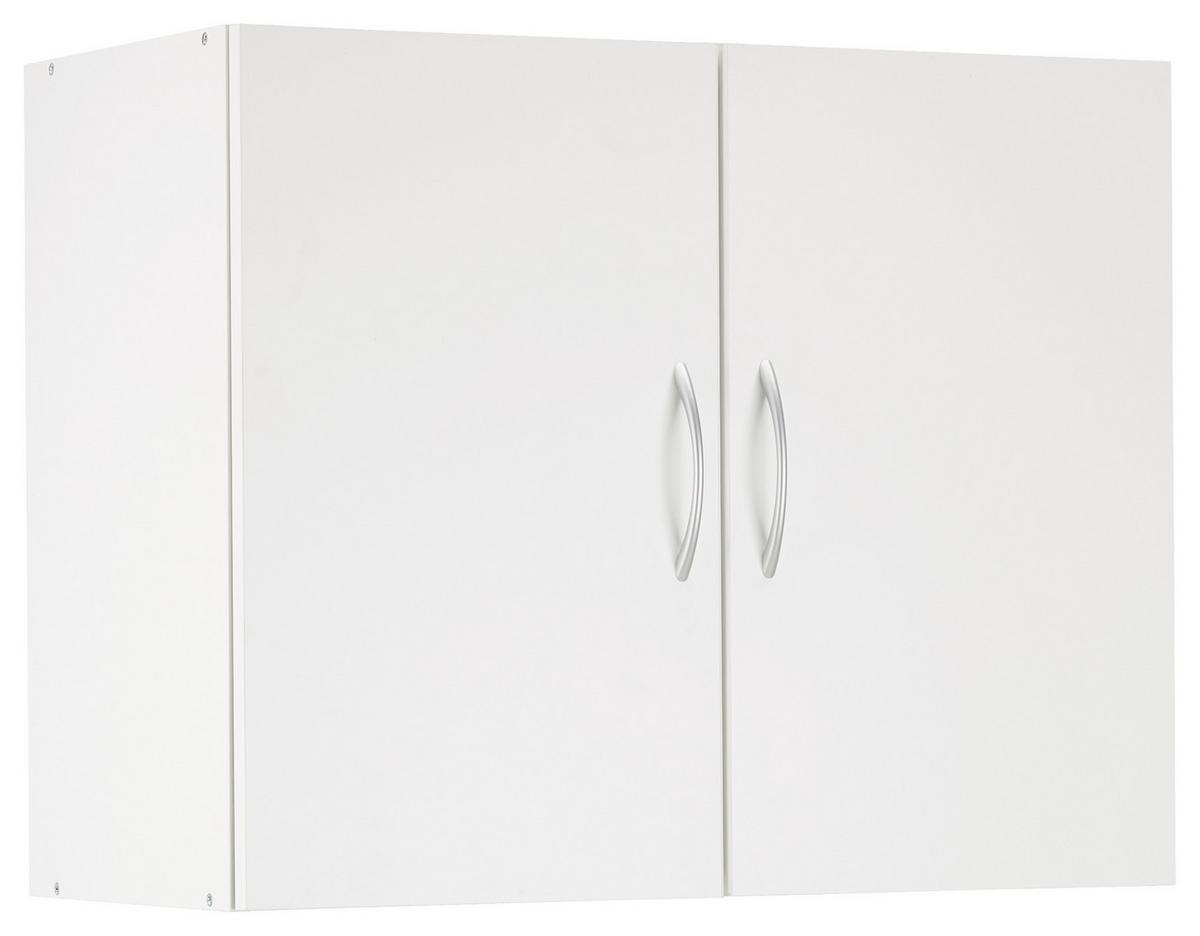 ZÁVĚSNÁ SKŘÍŇKA MRK - bílá/barvy hliníku, Konvenční, kompozitní dřevo/plast (80/64/40cm) - Mömax