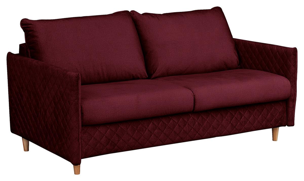 Schlafsofa Sana Bordeaux B: 175 cm - Bordeaux/Naturfarben, Design, Textil (175/95/103cm) - Livetastic