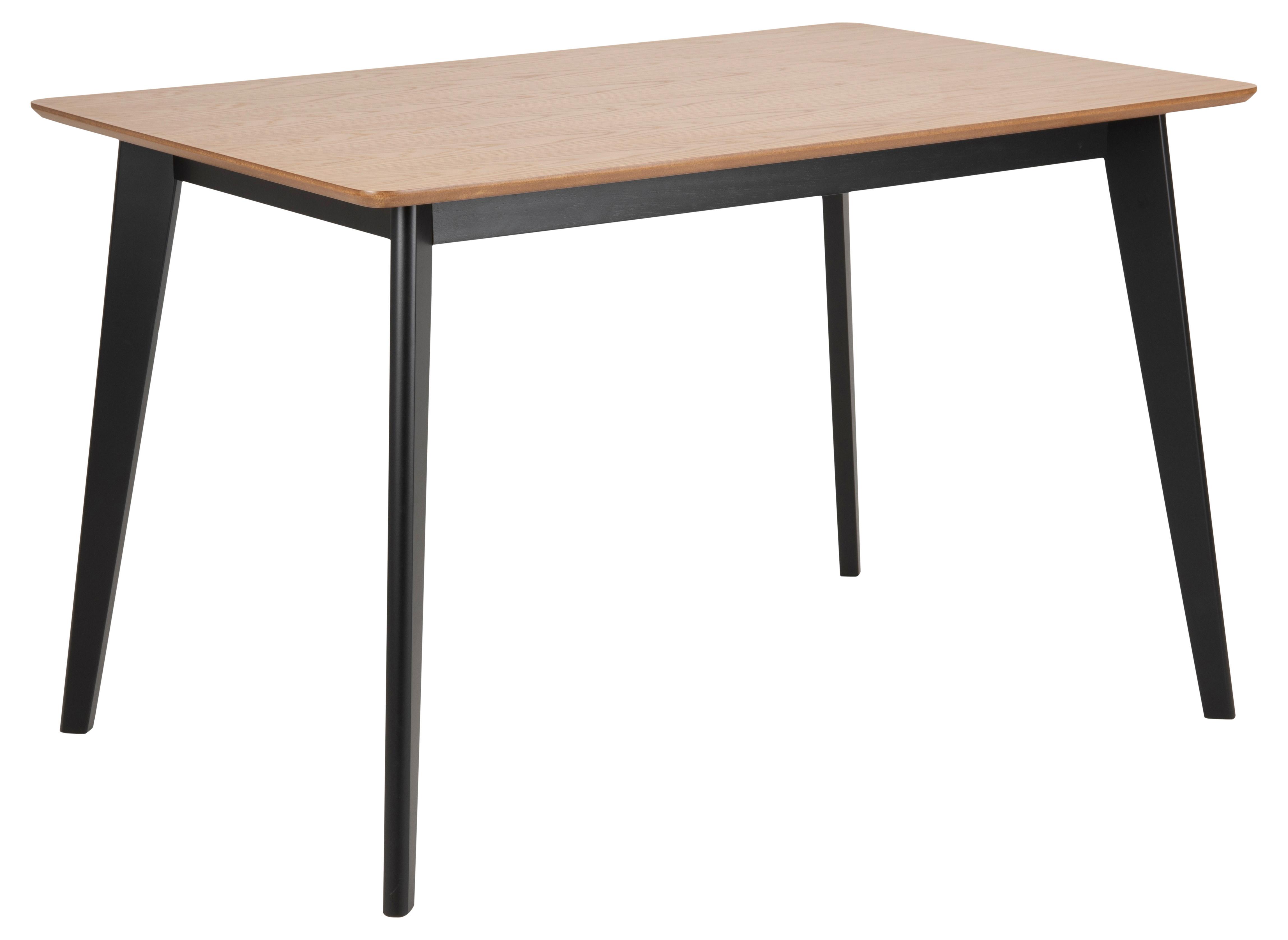 Esstisch Roxby 120x80 cm Eiche Dekor/Schwarz - Eichefarben/Schwarz, KONVENTIONELL, Holzwerkstoff (120/80/76cm) - Livetastic