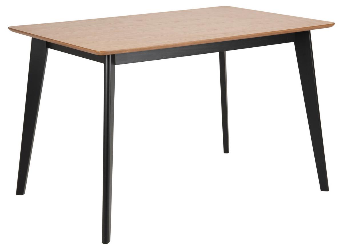 Esstisch Roxby 120x80 Cm Eiche Dekor/schwarz - Eichefarben/Schwarz, KONVENTIONELL, Holzwerkstoff (120/80/76cm) - Livetastic