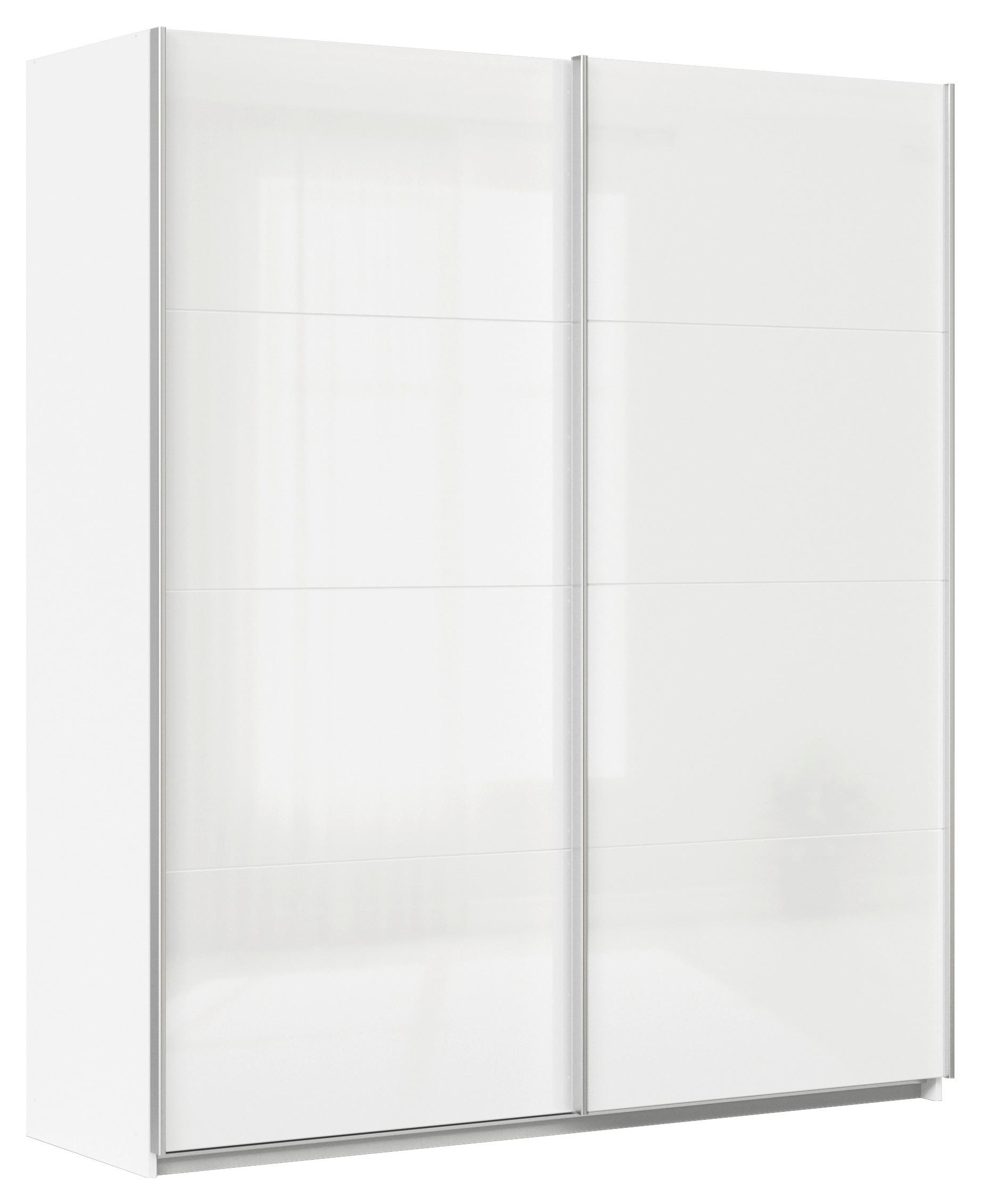 Schwebetürenschrank Feldkirch 181 Normalhöhe - Weiß Hochglanz/Weiß, MODERN, Holzwerkstoff (181/210/62cm)