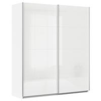 Schwebetürenschrank Feldkirch 181 Normalhöhe - Weiß Hochglanz/Weiß, MODERN, Holzwerkstoff (181/210/62cm)