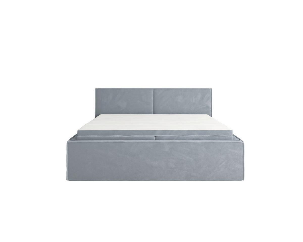 Boxbett Zako 4 Grau LF: 180x200cm - Grau, MODERN, Textil (180/200cm) - MID.YOU