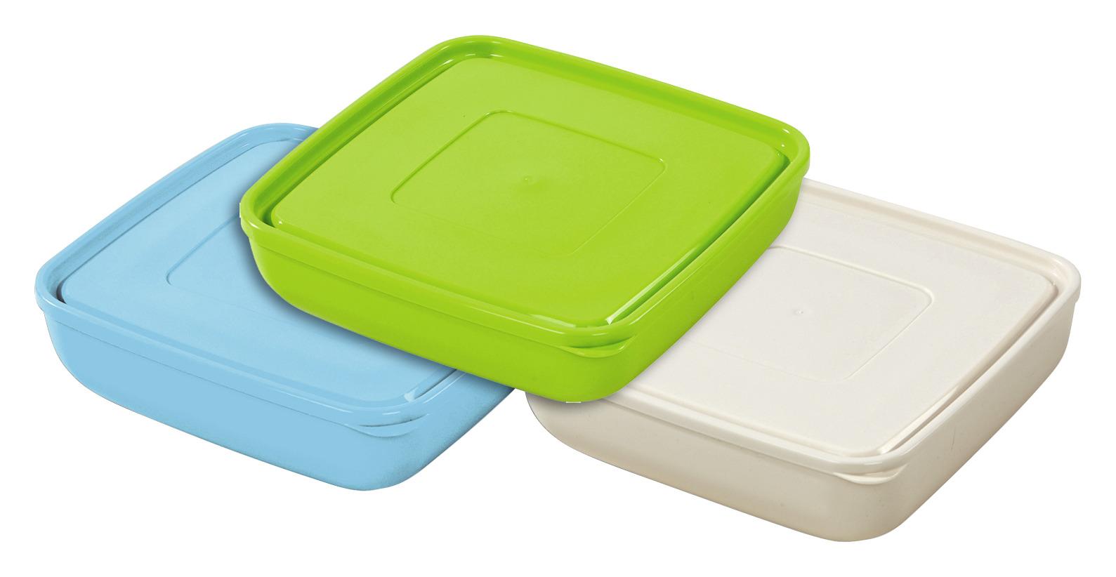 Quadratische Frischhaltedose aus Kunststoff einfarbig