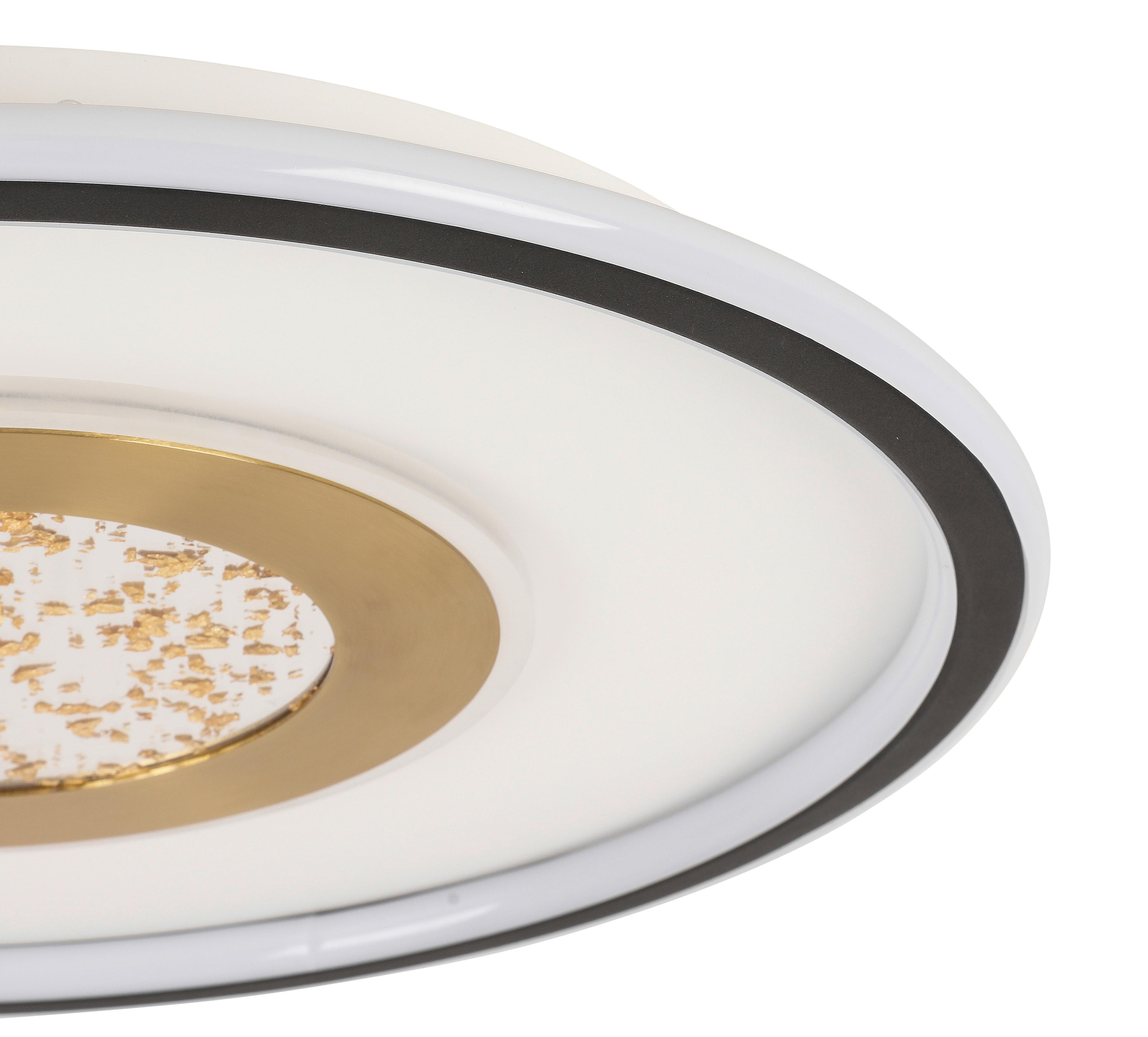 LED-Deckenleuchte Sandra Ø 49 cm - Goldfarben/Schwarz, Design, Kunststoff/Metall (49/5cm) - Luca Bessoni