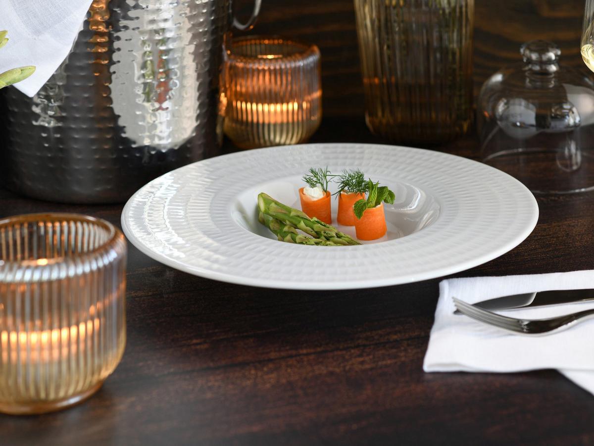 Gourmetteller Porzellan, weiß - Weiß, Basics, Keramik (27/4cm) - Creatable