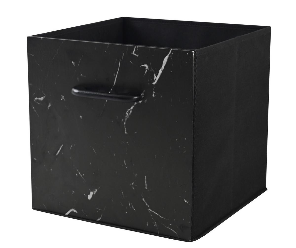 Faltbox Martin - Schwarz, KONVENTIONELL, Karton/Holz (33/33/32cm) - James Wood