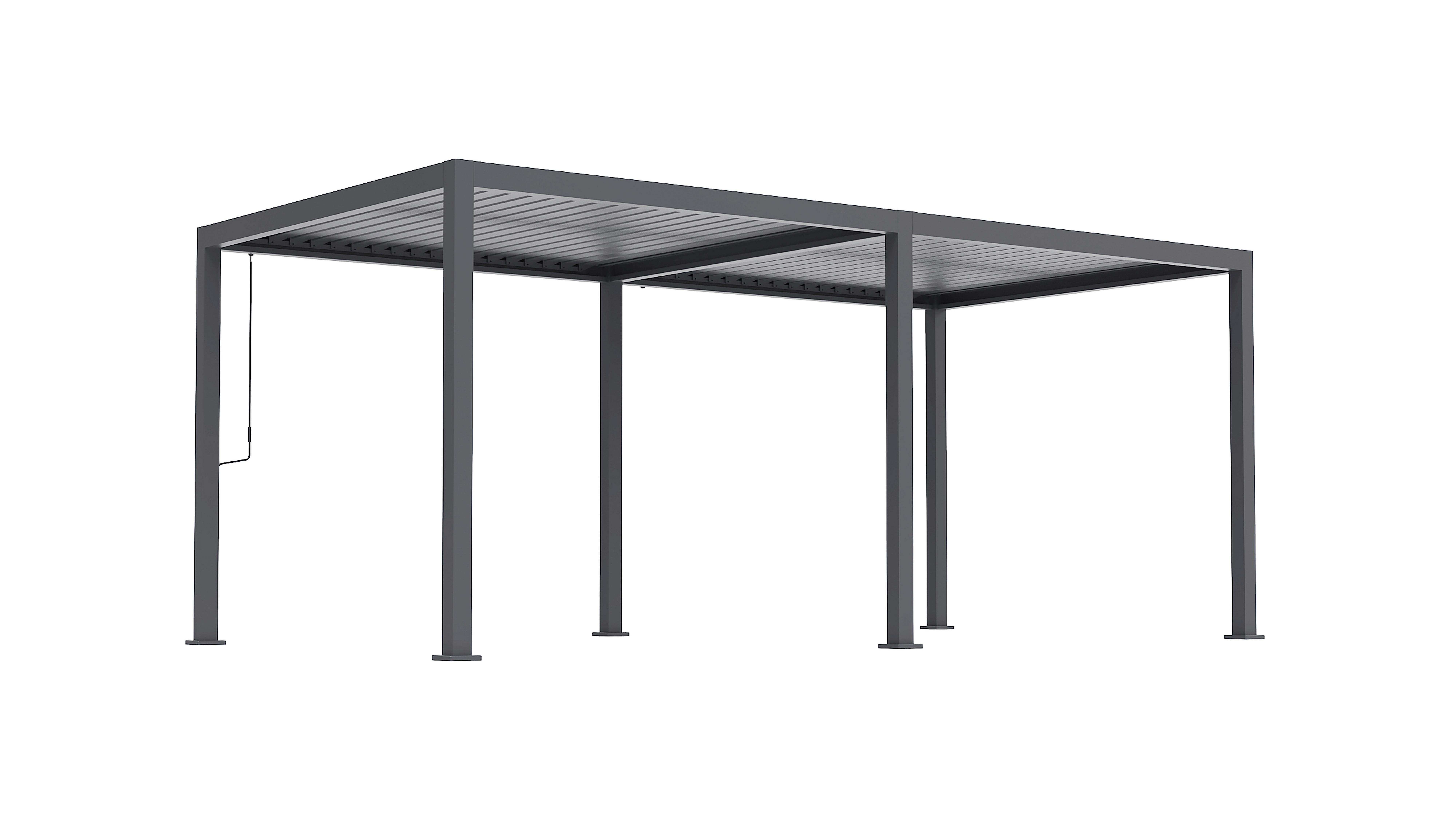 Pergola Core +110 ca. 3x6 m Aluminium,Lamellen verstellbar - Anthrazit, Basics, Metall (589/247/300cm) - Gardenson