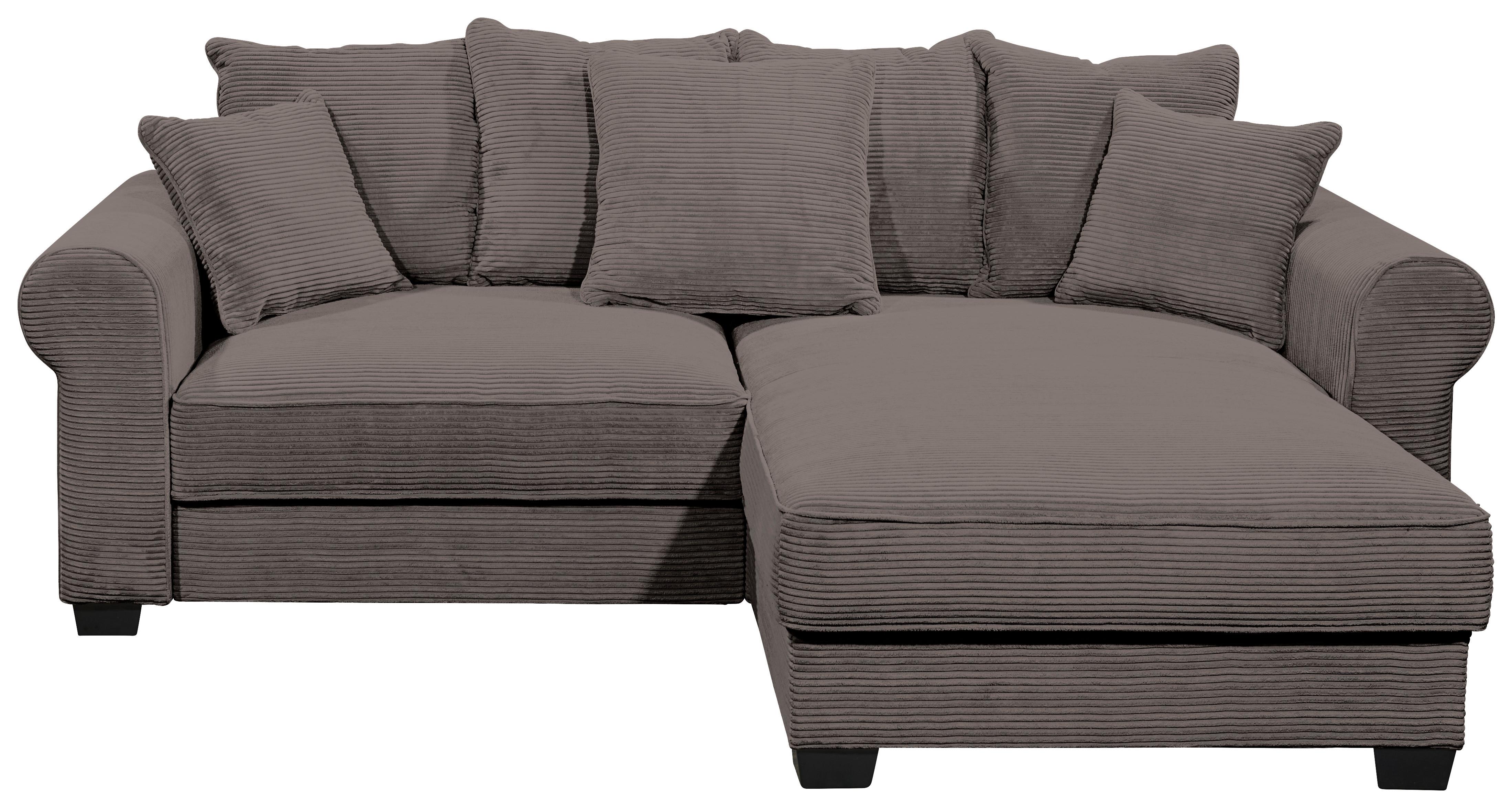 Ecksofa Maureen Braun S: 255/185 cm - Schwarz/Braun, KONVENTIONELL, Textil (255/185cm) - MID.YOU