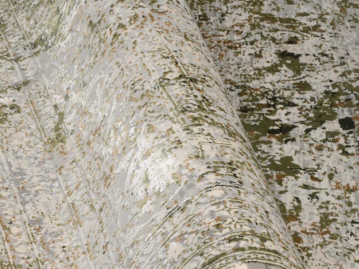 Teppich Läufer Grau/Grün Abstrakt Avignon 80x300 cm - Grau/Grün, Design, Textil (80/300cm) - Dieter Knoll