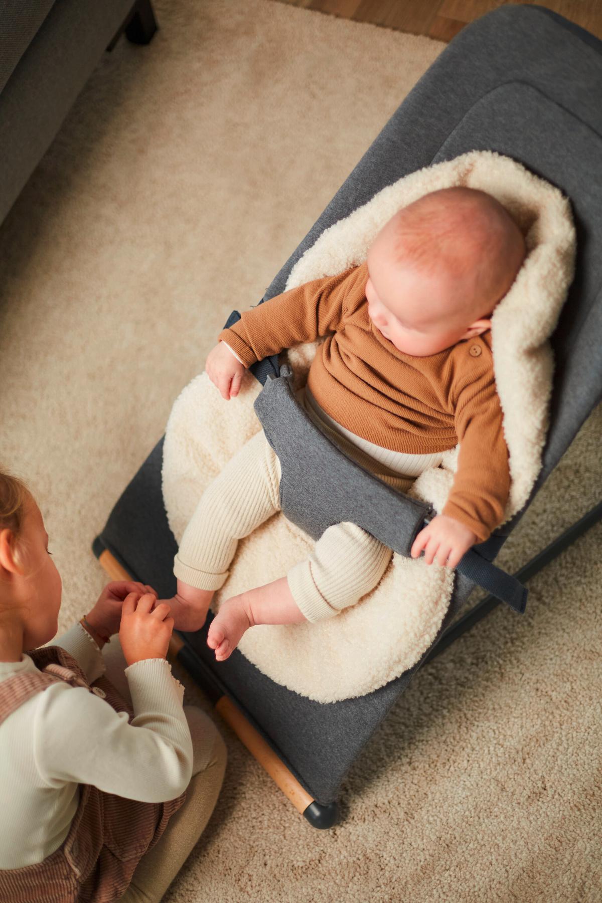 Schaukelwippe Evolux Anthrazit, B: 64 cm - Anthrazit, KONVENTIONELL, Holz/Textil (64/47/65,5cm) - Childhome