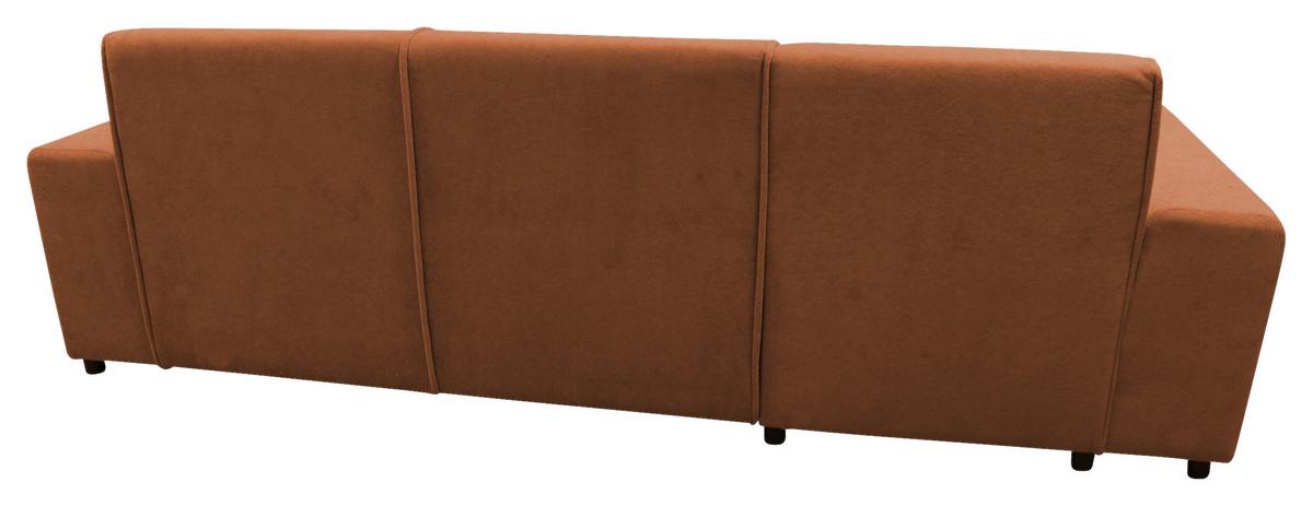 Ecksofa Classic Rostfarben 175x270 cm - Rostfarben/Schwarz, Design, Textil (175/270cm) - MID.YOU