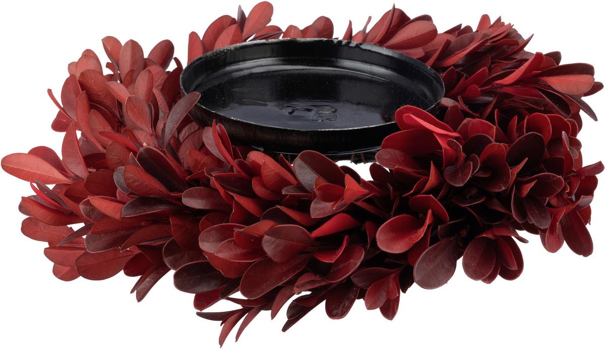 Kerzenhalter Ariana - Rot/Schwarz, KONVENTIONELL, Naturmaterialien/Kunststoff - Luca Bessoni