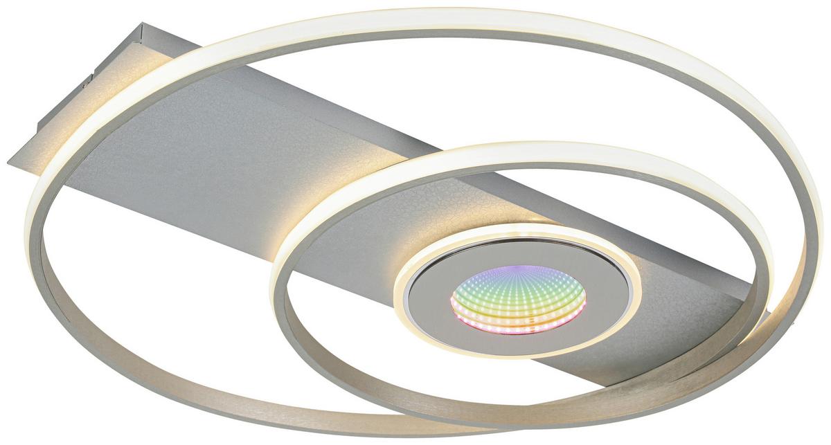 Led Mennyezeti Lámpa Camilla - alumíniumszínű/ezüstszínű, Basics, műanyag/fém (65/60/6cm) - Luca Bessoni