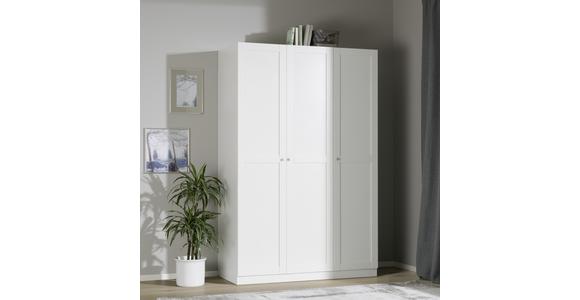 Drehtürenschrank Mit Soft-Close 137cm Unit Weiß - Weiß, MODERN, Holzwerkstoff (136,7/210/58,3cm) - Ondega