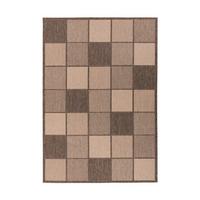 Flachwebteppich Splash 400 Braun/Creme, 80x150 cm - Creme/Braun, KONVENTIONELL, Textil (80/150cm)