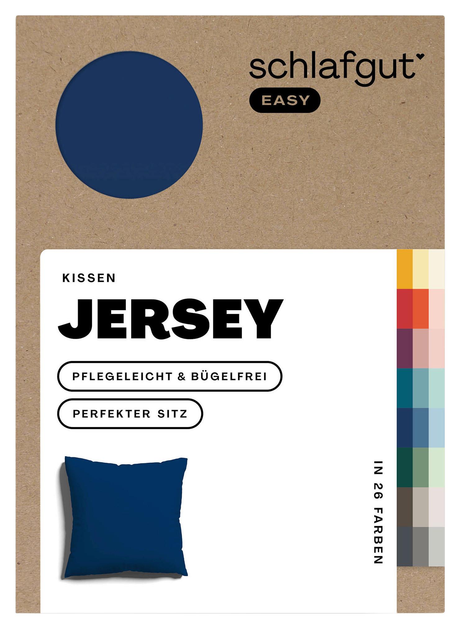 Kissenhülle Easy Jersey - Dunkelblau, Basics, Textil (40/40cm) - Schlafgut