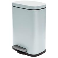 Kosmetikeimer Akira 5l Weiß Metall Lxbxh: 21,4x17,6x30 Cm - Schwarz/Weiß, Basics, Kunststoff/Metall (21,4/17,6/30cm)