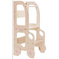 Kombihochstuhl Car Step Stool lackiert - Klar, Basics, Holz (38/90/40cm)