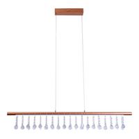 LED-Pendelleuchte Nobilis - Goldfarben, KONVENTIONELL, Glas/Kunststoff (100cm) - Näve