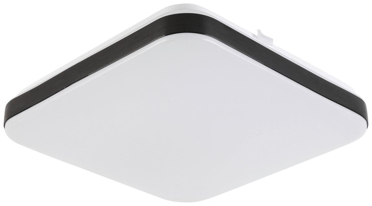 LED-Deckenleuchte Isa - Schwarz/Weiß, MODERN, Kunststoff/Metall (27/27/5cm) - Luca Bessoni